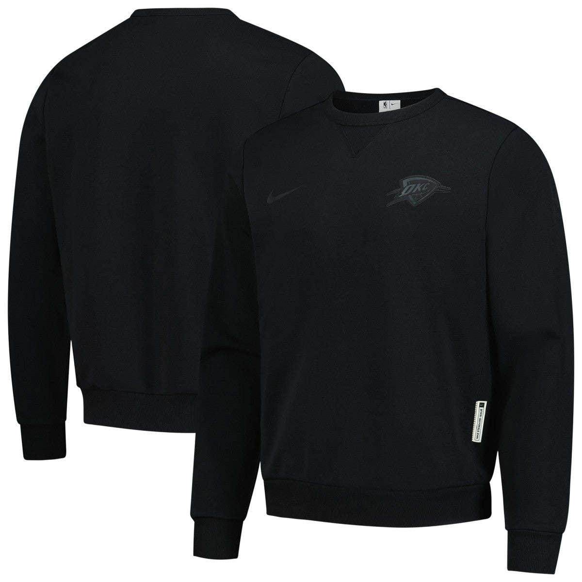 Black Oklahoma City Thunder Authentic Standard Issue Travel Dri-FIT Sweatshirt | NBA