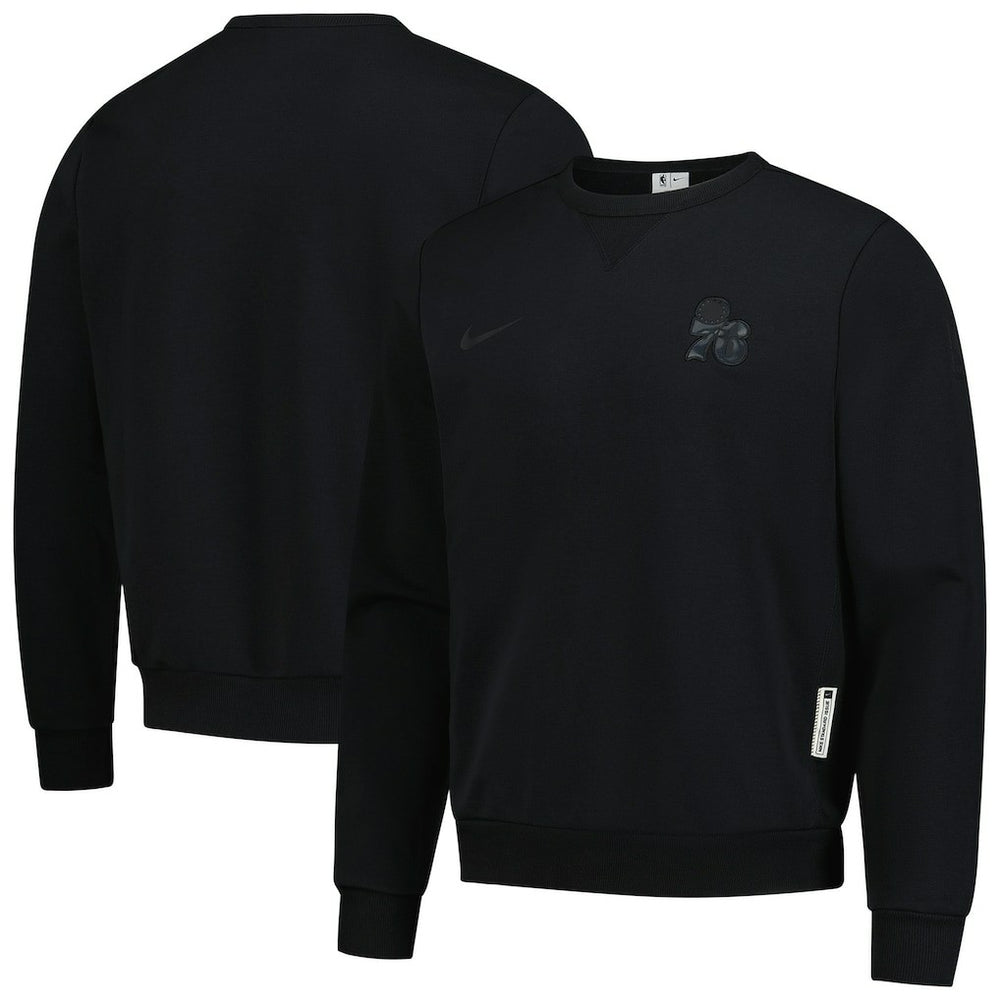 Black Philadelphia 76ers Authentic Standard Issue Travel Dri-FIT Sweatshirt | NBA