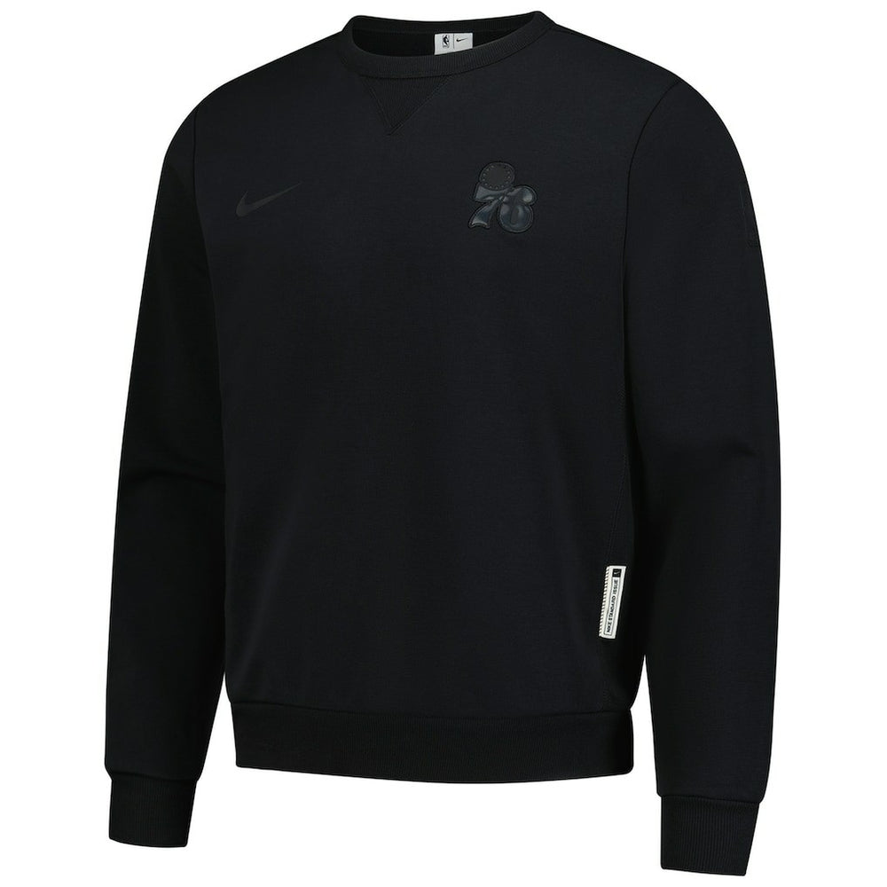 Black Philadelphia 76ers Authentic Standard Issue Travel Dri-FIT Sweatshirt | NBA