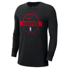 Black Atlanta Hawks Authentic Long Sleeve Practice T-Shirt | NBA