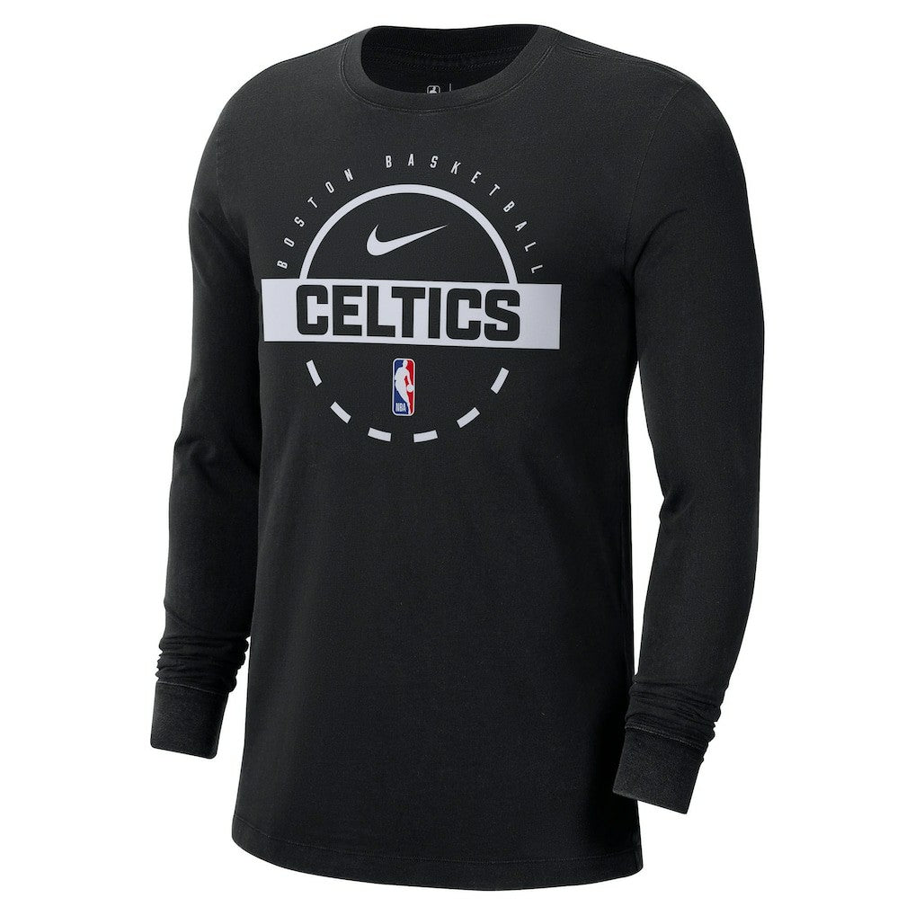 Black Boston Celtics Authentic Long Sleeve Practice T-Shirt | NBA