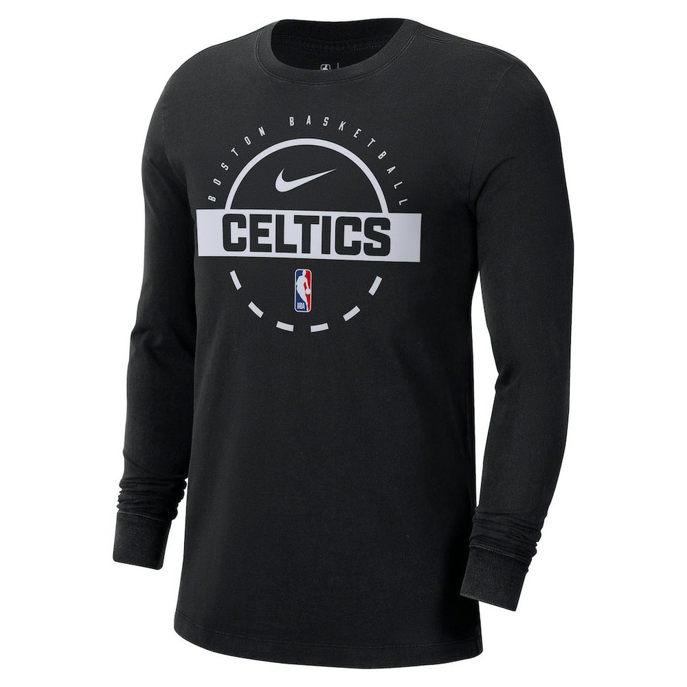 Black Boston Celtics Authentic Long Sleeve Practice T-Shirt | NBA