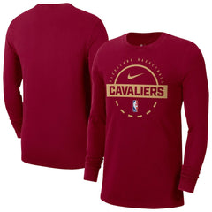 Wine Cleveland Cavaliers Authentic Long Sleeve Practice T-Shirt sale | NBA