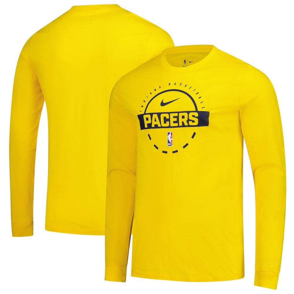 Gold Indiana Pacers Authentic Long Sleeve Practice T-Shirt | NBA