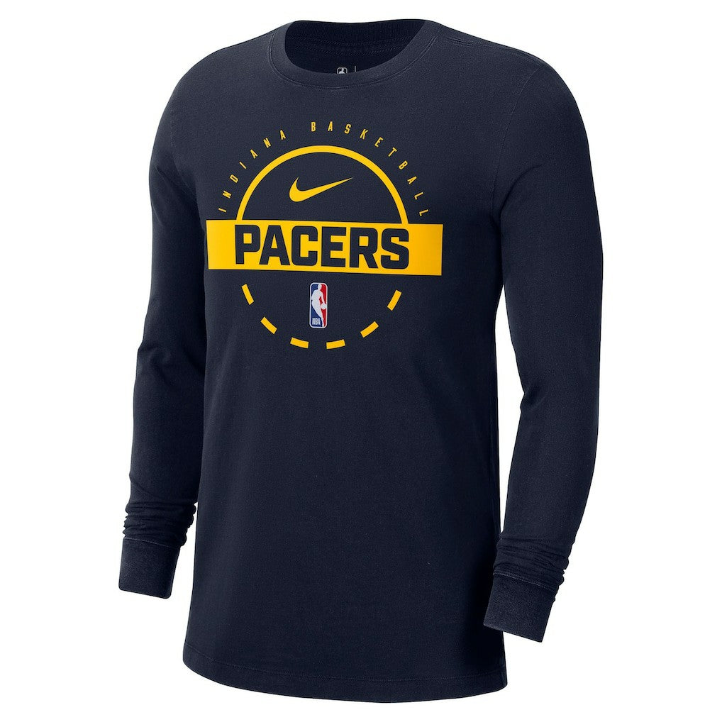 Navy Indiana Pacers Authentic Long Sleeve Practice T-Shirt | NBA