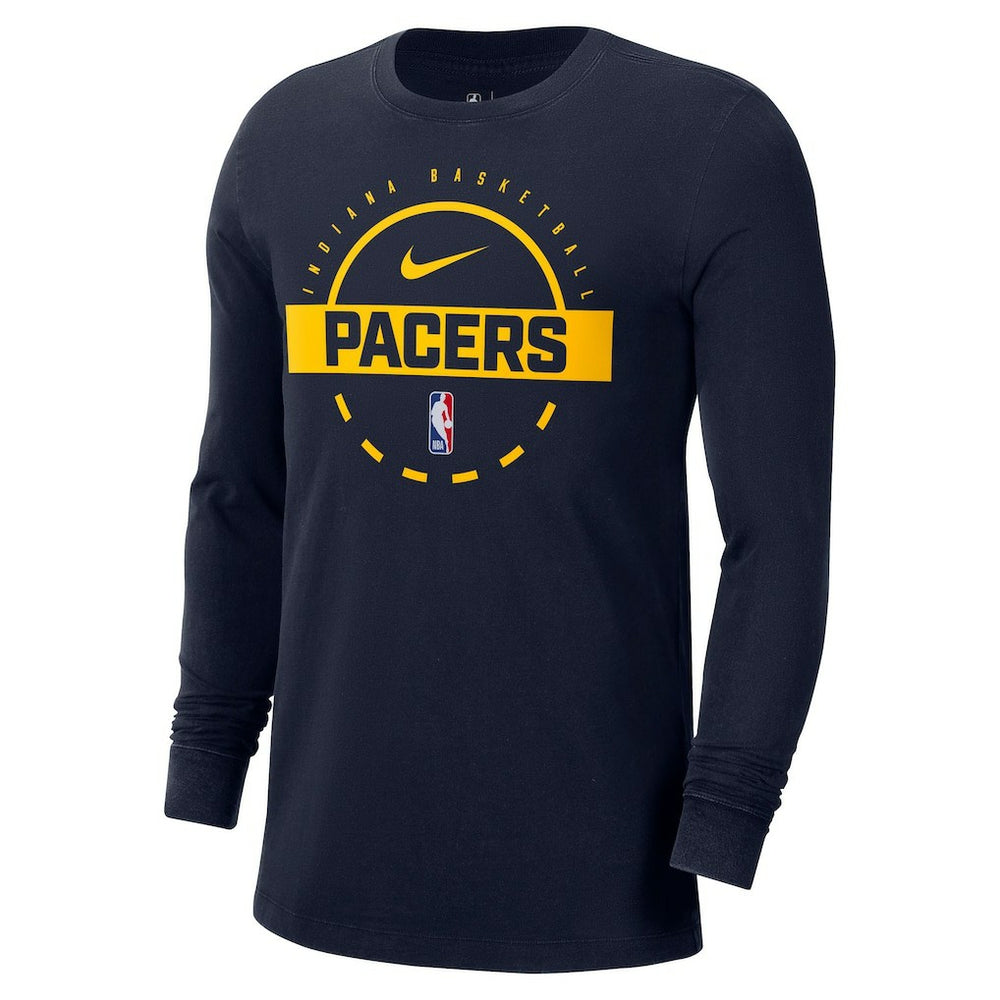 Navy Indiana Pacers Authentic Long Sleeve Practice T-Shirt | NBA
