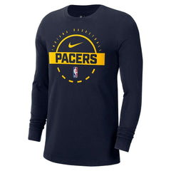 Navy Indiana Pacers Authentic Long Sleeve Practice T-Shirt | NBA