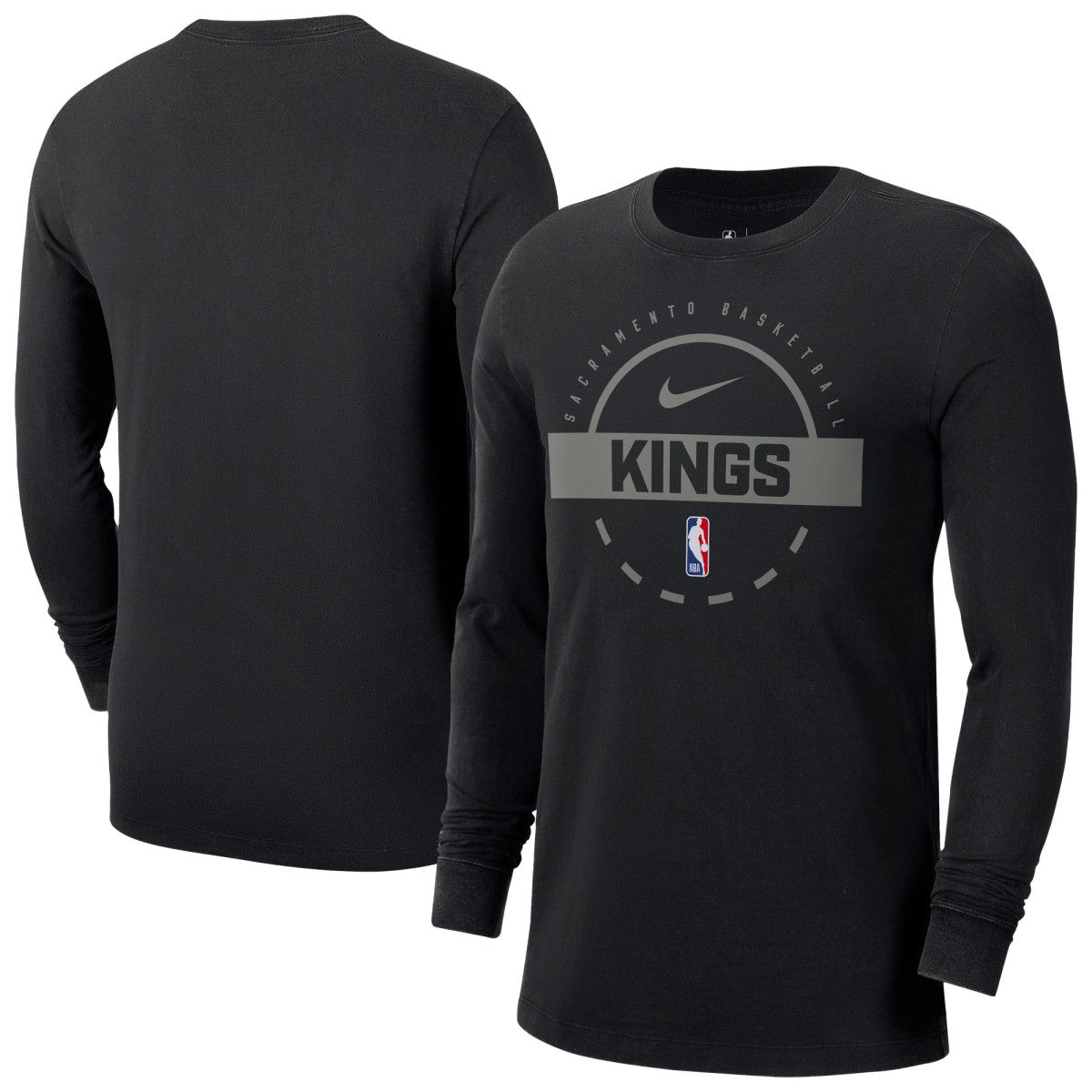Black Sacramento Kings Authentic Long Sleeve Practice T-Shirt | NBA