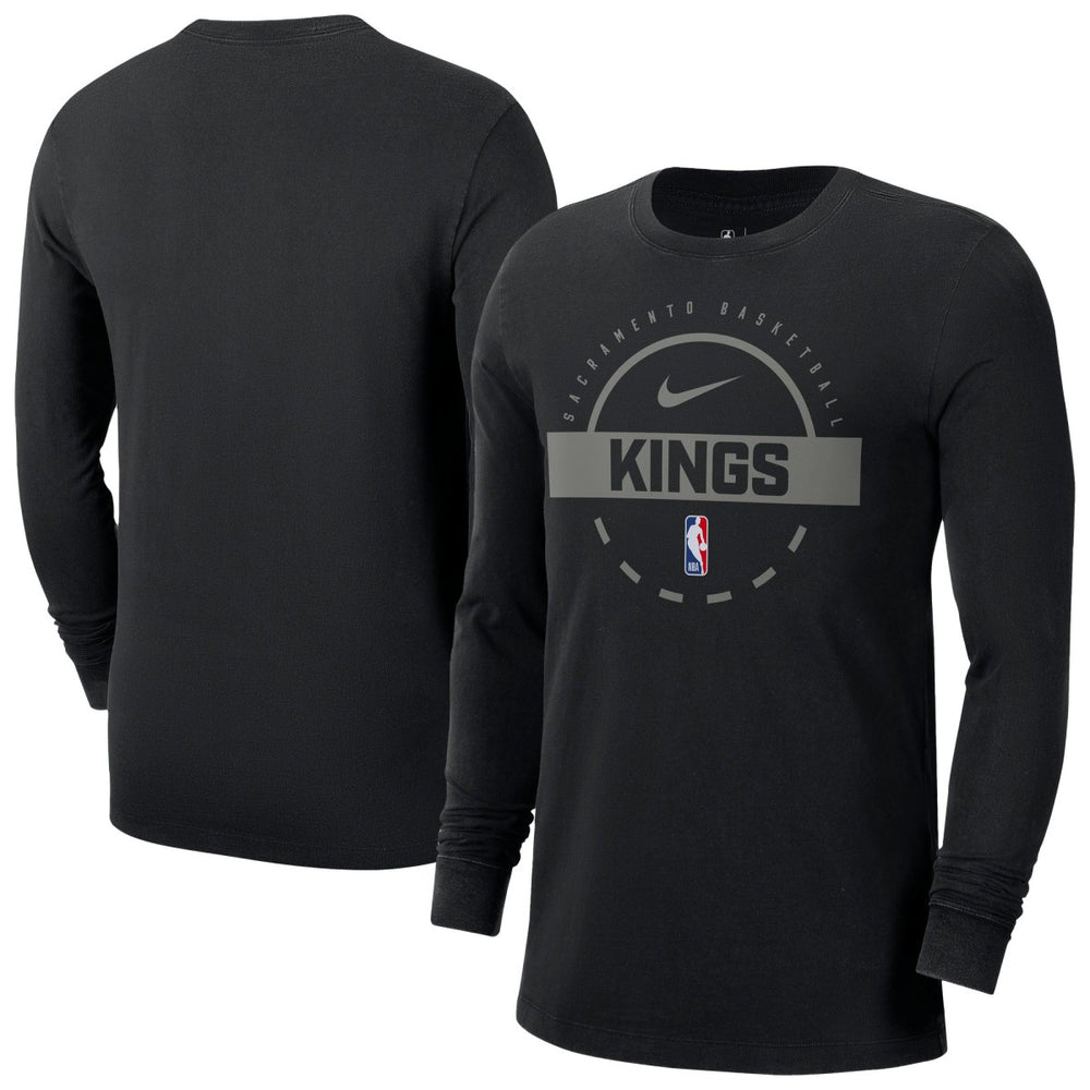 Black Sacramento Kings Authentic Long Sleeve Practice T-Shirt | NBA