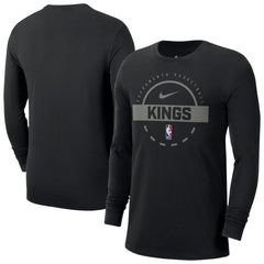 Black Sacramento Kings Authentic Long Sleeve Practice T-Shirt | NBA