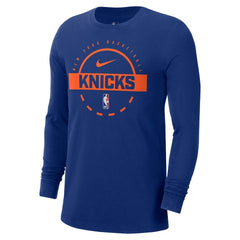 Blue New York Knicks Authentic Long Sleeve Practice T-Shirt | NBA