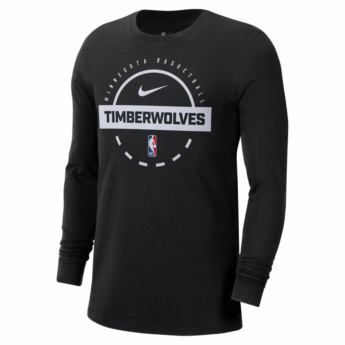 Black Minnesota Timberwolves Authentic Long Sleeve Practice T-Shirt | NBA