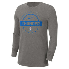 Charcoal Oklahoma City Thunder Authentic Long Sleeve Practice T-Shirt | NBA