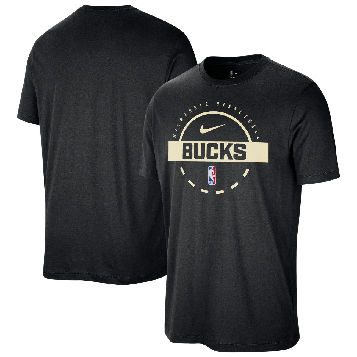 Black Milwaukee Bucks Authentic Practice T-Shirt | NBA