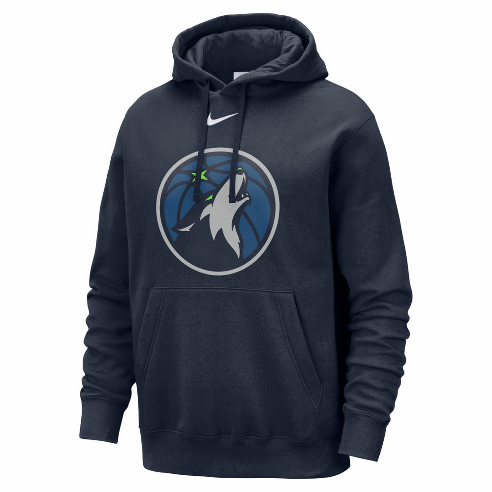 Navy Minnesota Timberwolves Essential Logo Club Pullover Hoodie | NBA