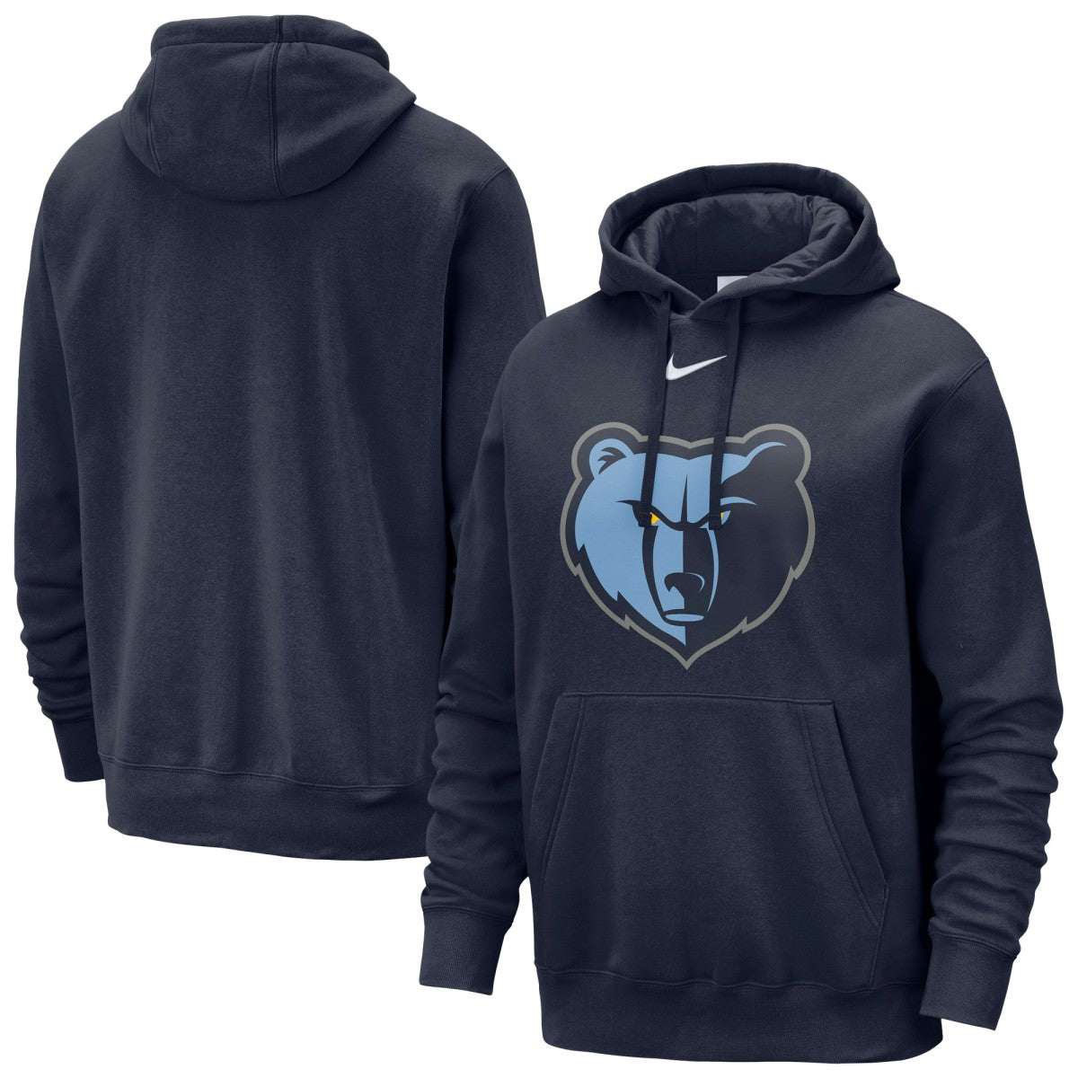 Navy Memphis Grizzlies Essential Logo Club Pullover Hoodie | NBA