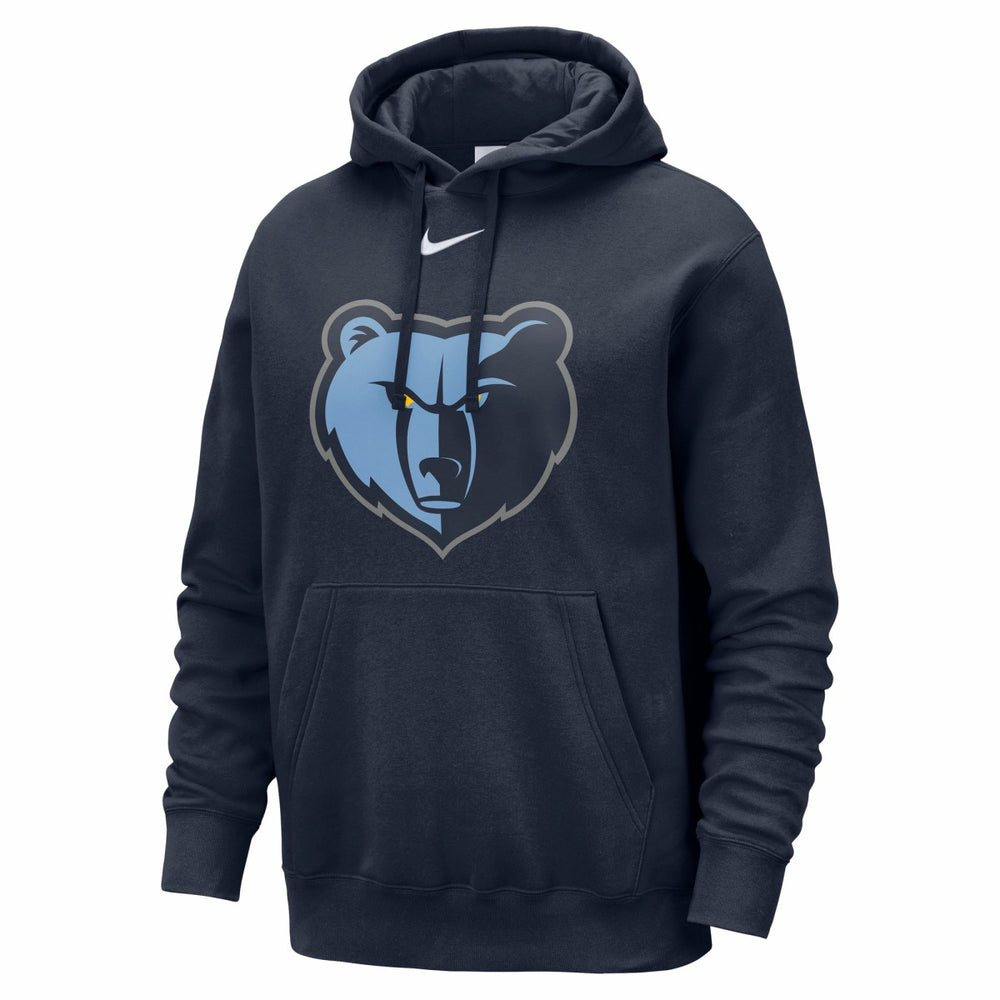 Navy Memphis Grizzlies Essential Logo Club Pullover Hoodie | NBA