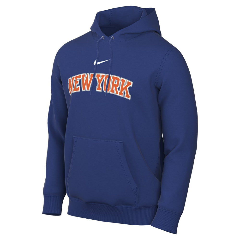 Blue New York Knicks Sportswear Essential Wordmark Club Hoodie | NBA