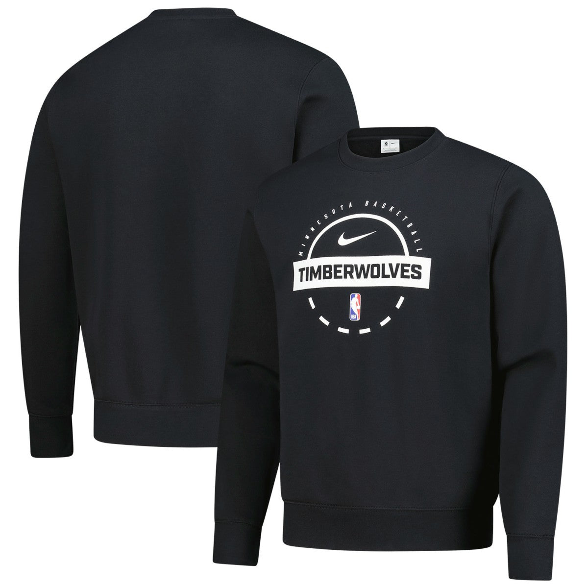 Black Minnesota Timberwolves 2025/26 Authentic Practice Club Sweatshirt | NBA