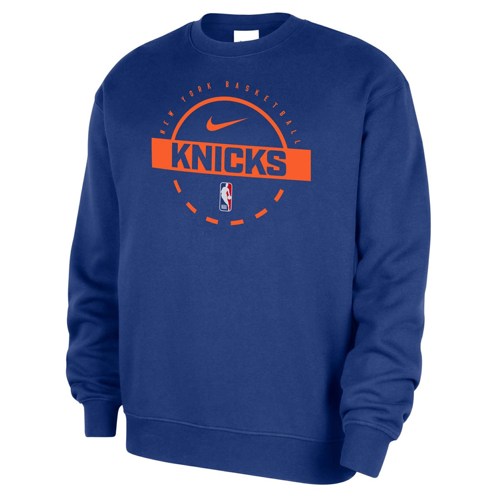 Blue New York Knicks 2025/26 Authentic Practice Club Sweatshirt | NBA