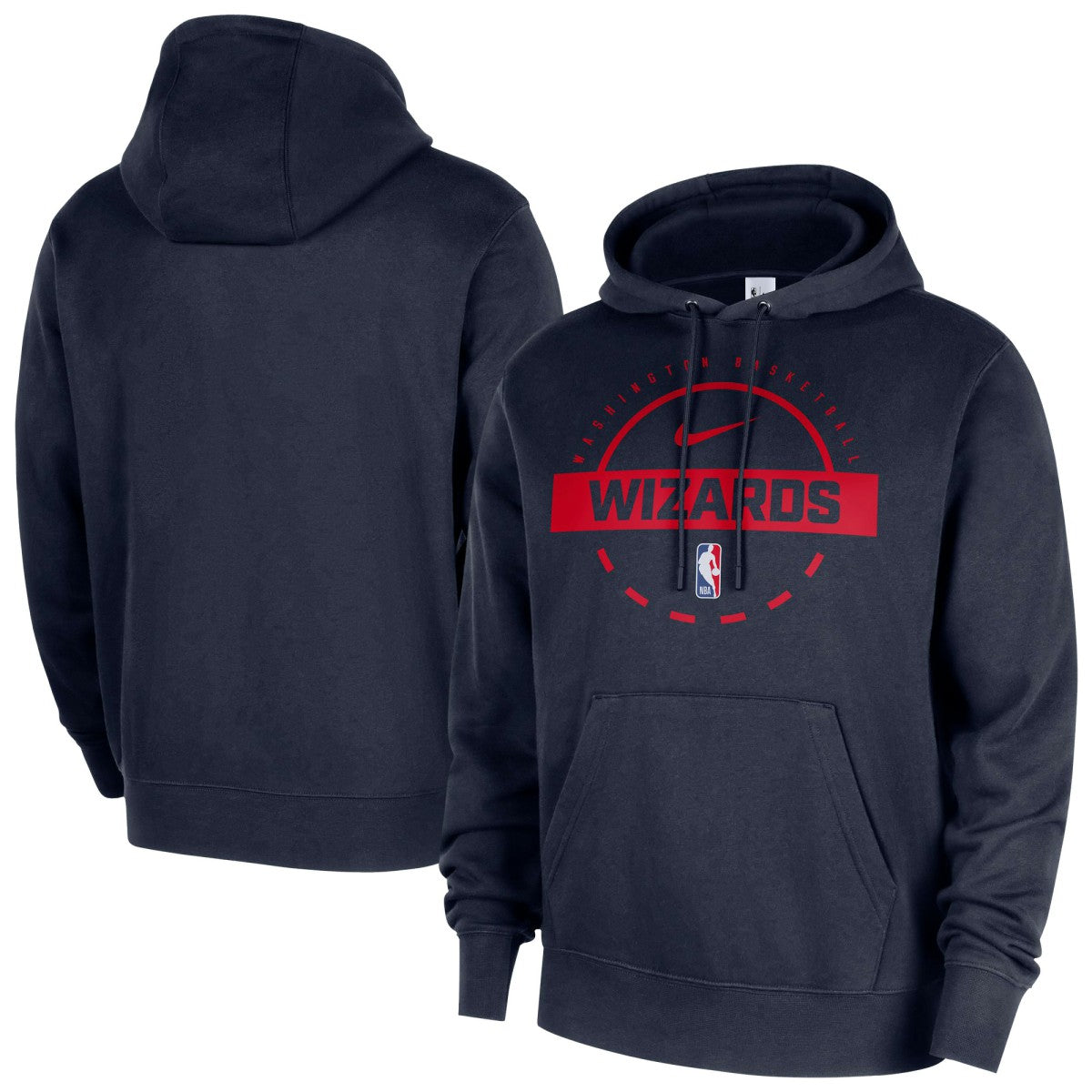 Navy Washington Wizards 2025/26 Authentic Practice Club Pullover Hoodie | NBA
