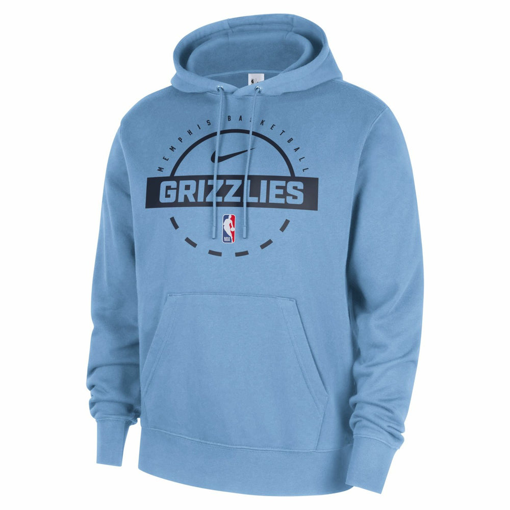 Light Blue Memphis Grizzlies 2025/26 Authentic Practice Club Pullover Hoodie | NBA