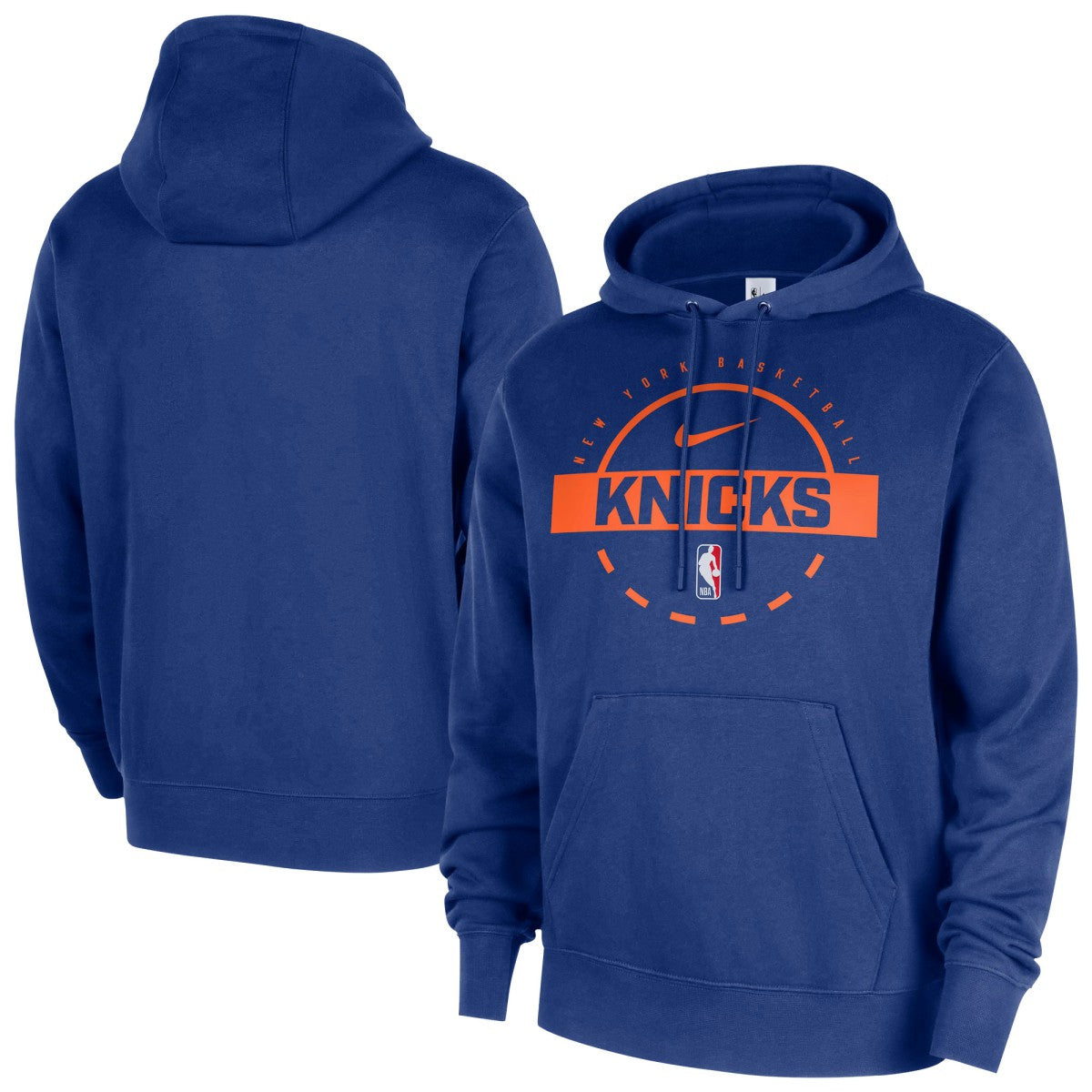 Blue New York Knicks 2025/26 Authentic Practice Club Pullover Hoodie | NBA