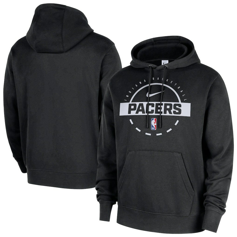 Black Indiana Pacers 2025/26 Authentic Practice Club Pullover Hoodie | NBA