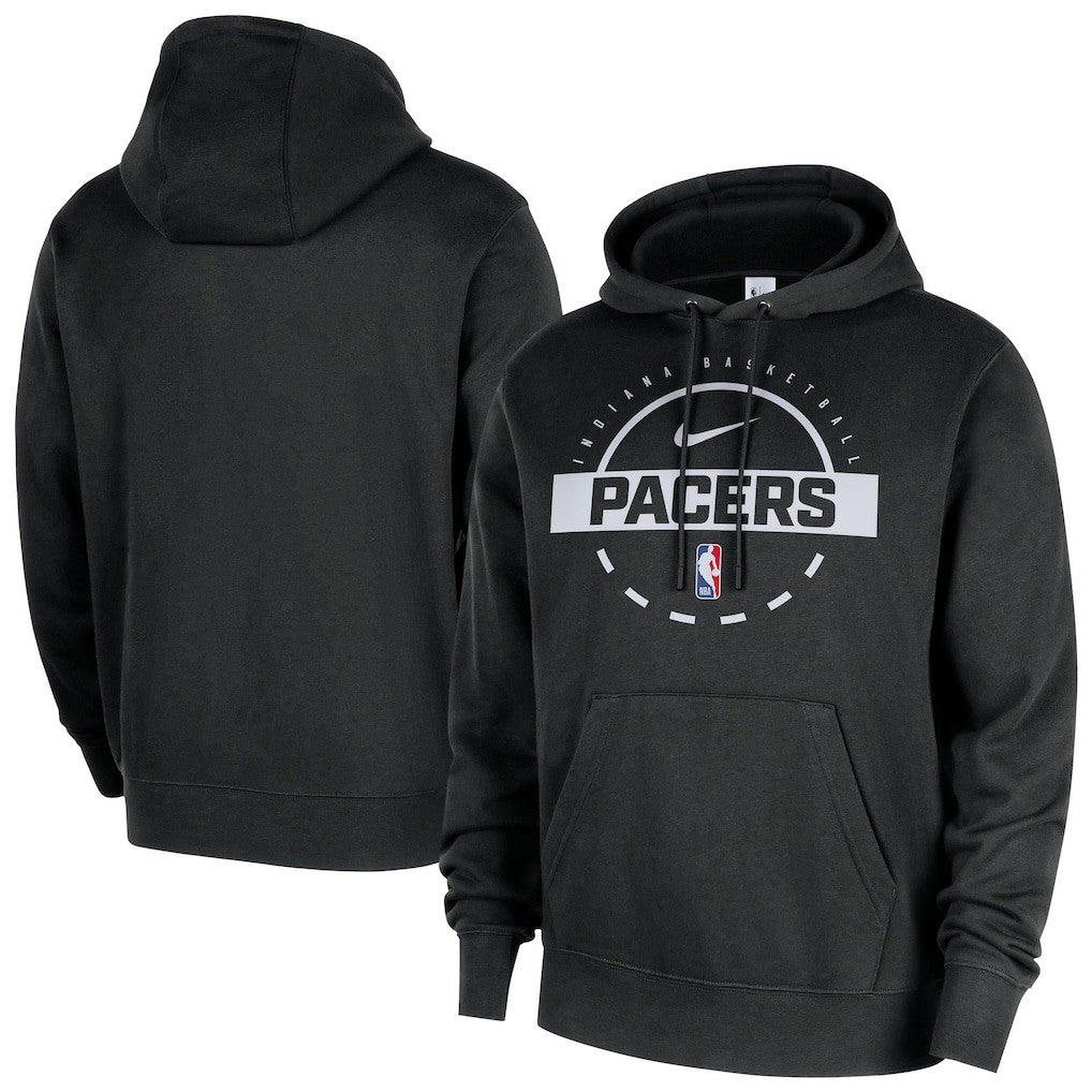 Black Indiana Pacers 2025/26 Authentic Practice Club Pullover Hoodie | NBA