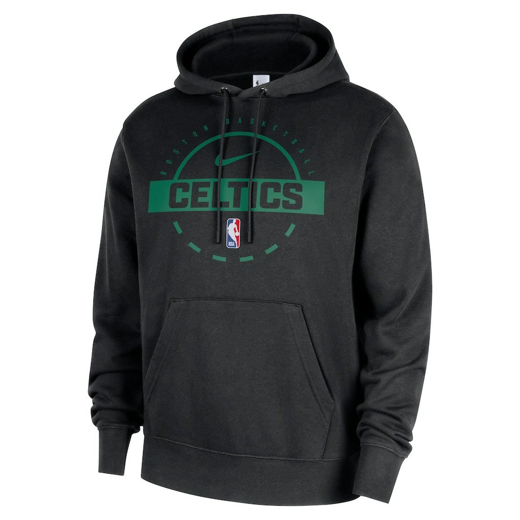 Black Boston Celtics 2025/26 Authentic Practice Club Pullover Hoodie | NBA