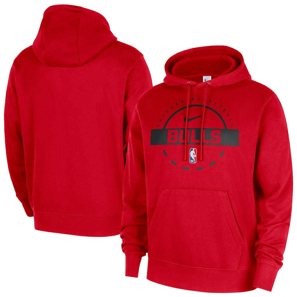 Red Chicago Bulls 2025/26 Authentic Practice Club Pullover Hoodie | NBA