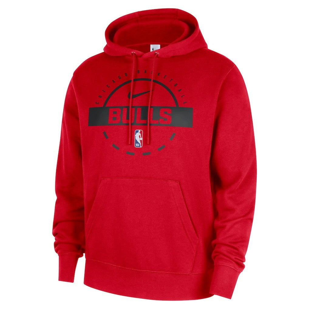Red Chicago Bulls 2025/26 Authentic Practice Club Pullover Hoodie | NBA