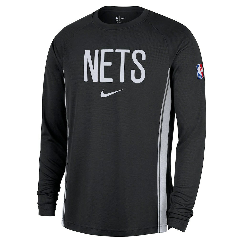 Black Brooklyn Nets 2025/26 Authentic Pre-Game Legend Dri-FIT Long Sleeve Shooting Shirt | NBA
