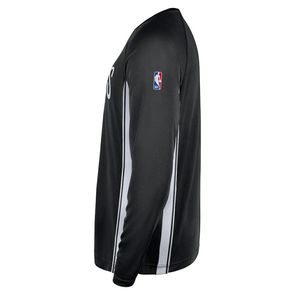 Black Brooklyn Nets 2025/26 Authentic Pre-Game Legend Dri-FIT Long Sleeve Shooting Shirt | NBA