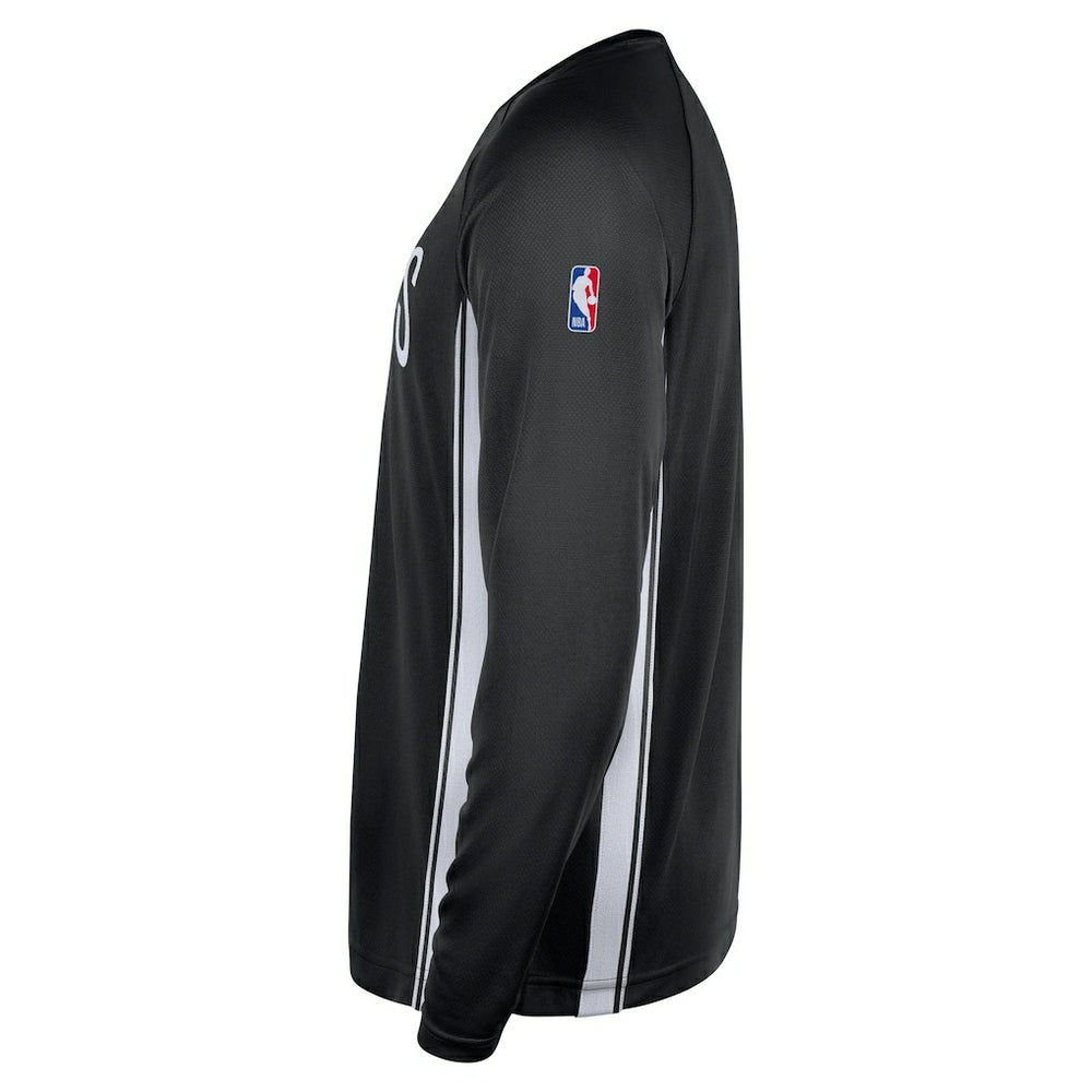 Black Brooklyn Nets 2025/26 Authentic Pre-Game Legend Dri-FIT Long Sleeve Shooting Shirt | NBA