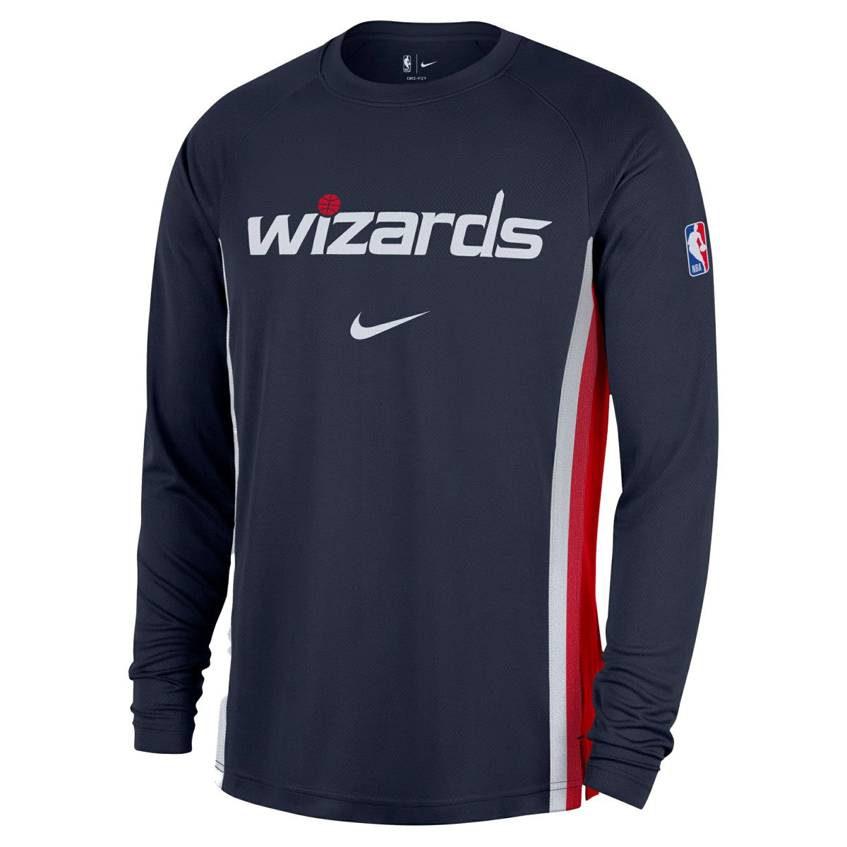 Navy Washington Wizards 2025/26 Authentic Pre-Game Legend Dri-FIT Long Sleeve Shooting Shirt | NBA