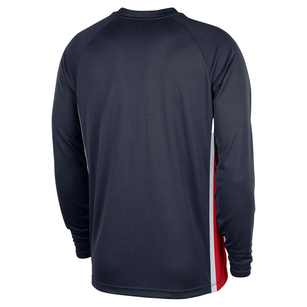 Navy Washington Wizards 2025/26 Authentic Pre-Game Legend Dri-FIT Long Sleeve Shooting Shirt | NBA
