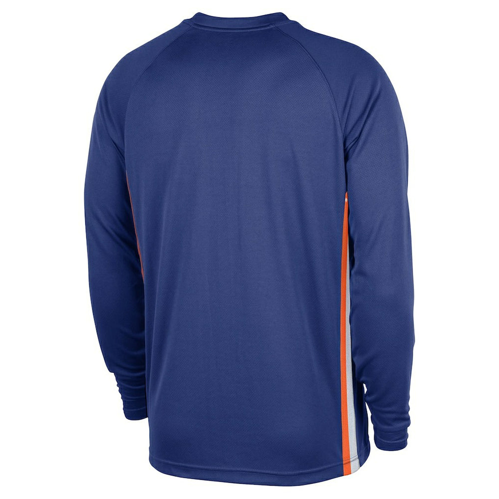 Blue New York Knicks 2025/26 Authentic Pre-Game Legend Dri-FIT Long Sleeve Shooting Shirt | NBA