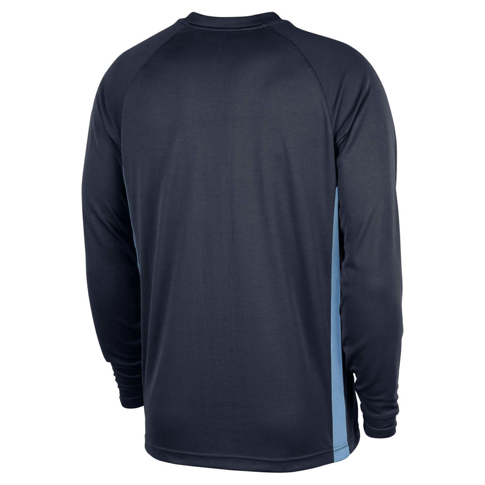 Navy Memphis Grizzlies 2025/26 Authentic Pre-Game Legend Dri-FIT Long Sleeve Shooting Shirt | NBA