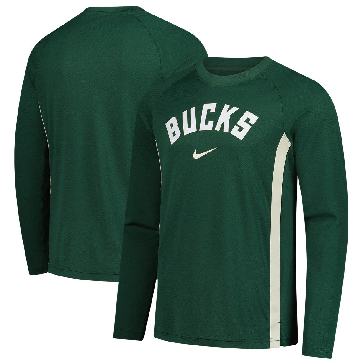 Hunter Green Milwaukee Bucks 2025/26 Authentic Pre-Game Legend Dri-FIT Long Sleeve Shooting Shirt | NBA
