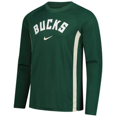 Hunter Green Milwaukee Bucks 2025/26 Authentic Pre-Game Legend Dri-FIT Long Sleeve Shooting Shirt | NBA