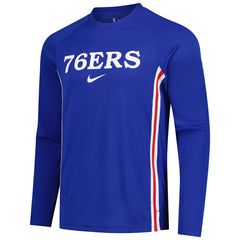Royal Philadelphia 76ers 2025/26 Authentic Pre-Game Legend Dri-FIT Long Sleeve Shooting Shirt | NBA
