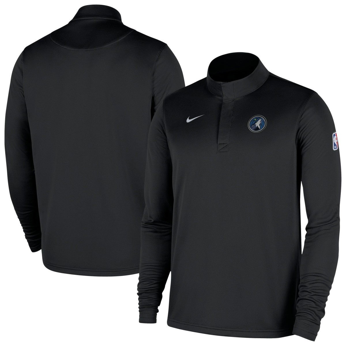 Black Minnesota Timberwolves 2025/26 Authentic Coaches Quarter-Zip Dri-Fit Top | NBA