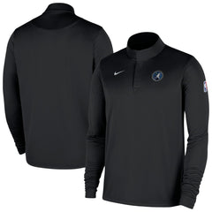 Black Minnesota Timberwolves 2025/26 Authentic Coaches Quarter-Zip Dri-Fit Top | NBA