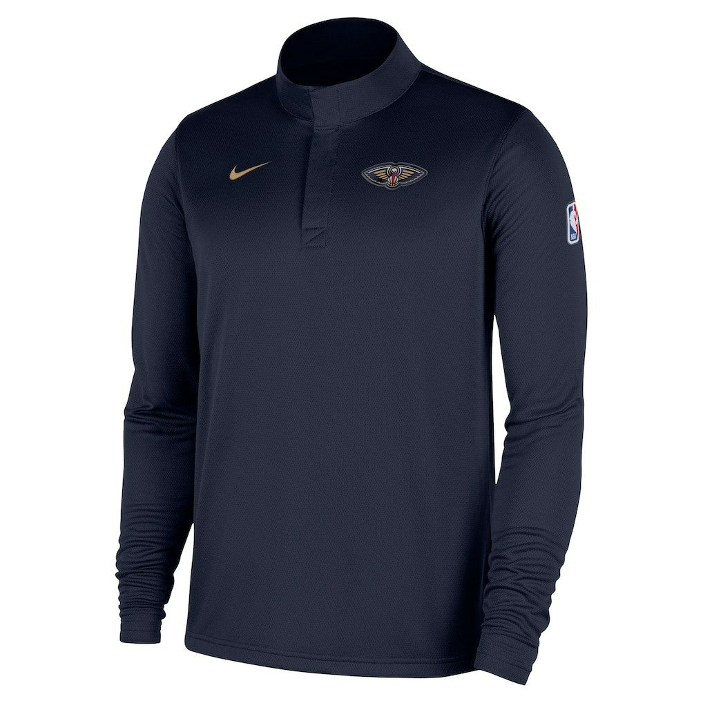 Navy New Orleans Pelicans 2025/26 Authentic Coaches Quarter-Zip Dri-Fit Top | NBA