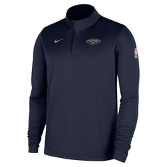 Navy New Orleans Pelicans 2025/26 Authentic Coaches Quarter-Zip Dri-Fit Top | NBA