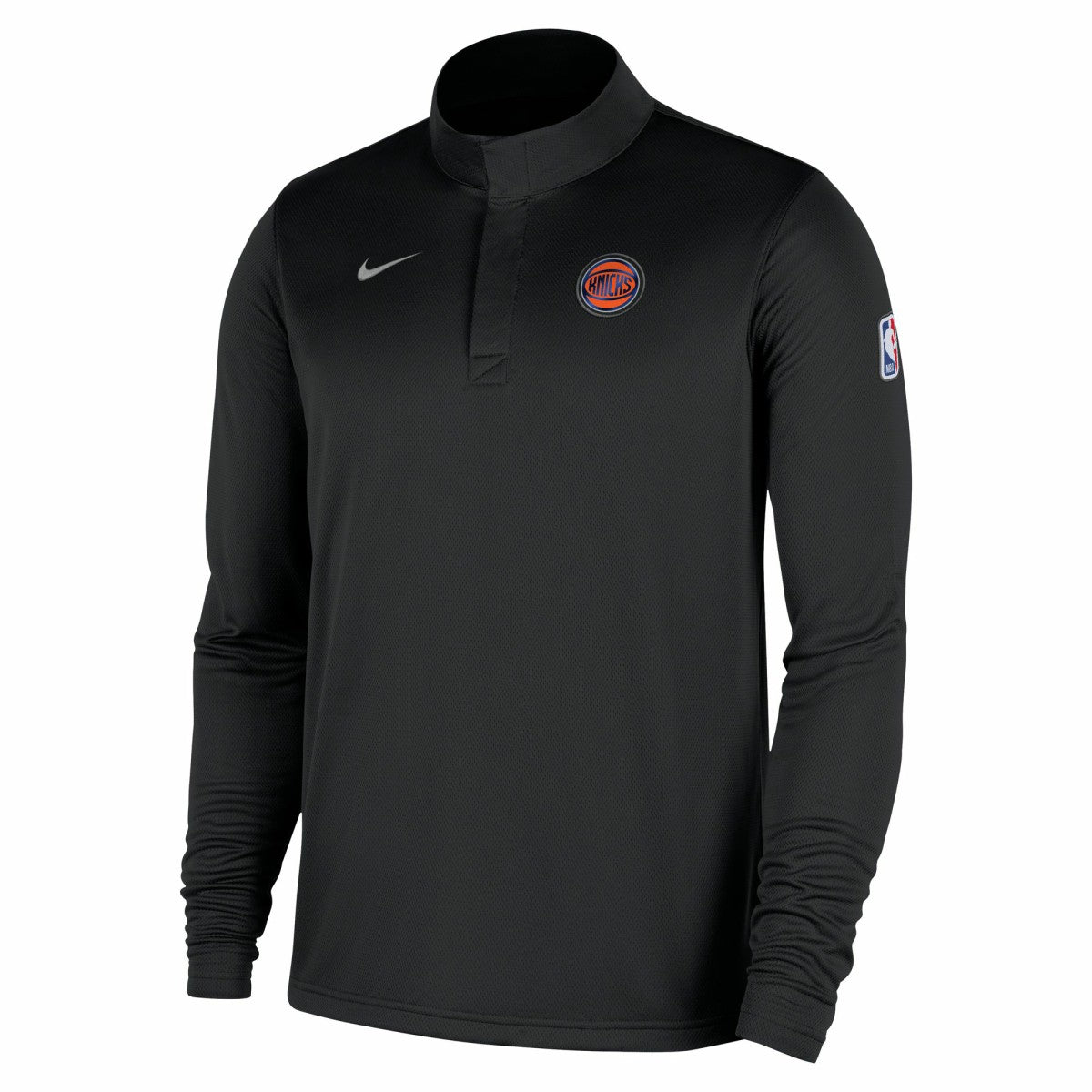 Black New York Knicks 2025/26 Authentic Coaches Quarter-Zip Dri-Fit Top | NBA