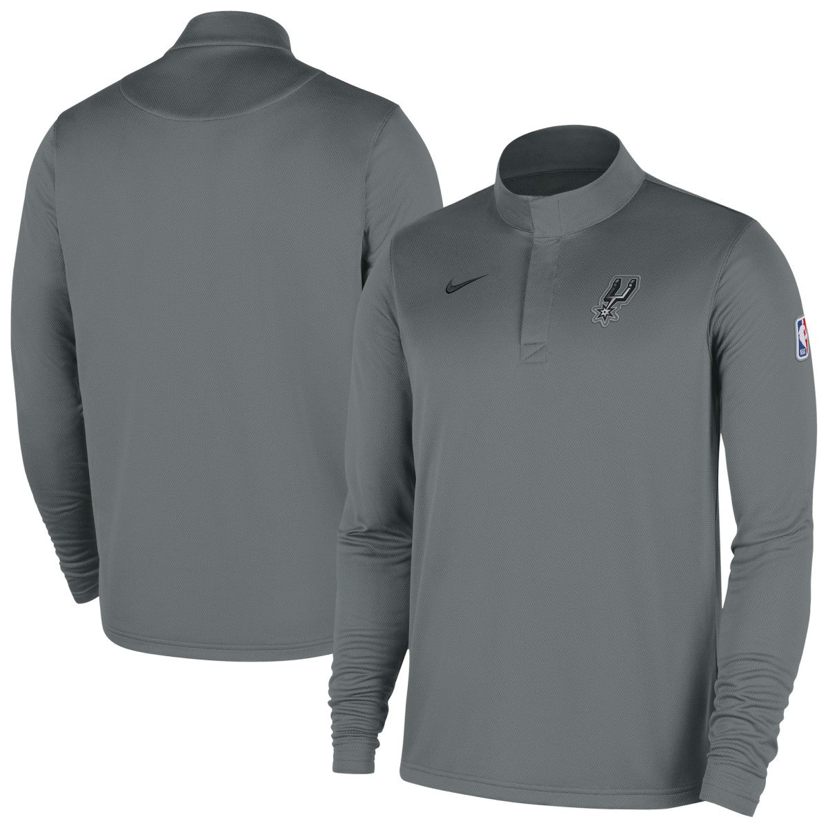 Silver San Antonio Spurs 2025/26 Authentic Coaches Quarter-Zip Dri-Fit Top | NBA