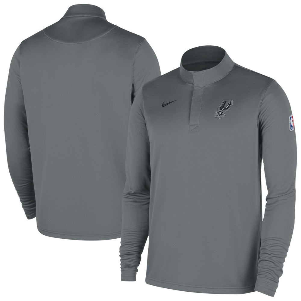 Silver San Antonio Spurs 2025/26 Authentic Coaches Quarter-Zip Dri-Fit Top | NBA