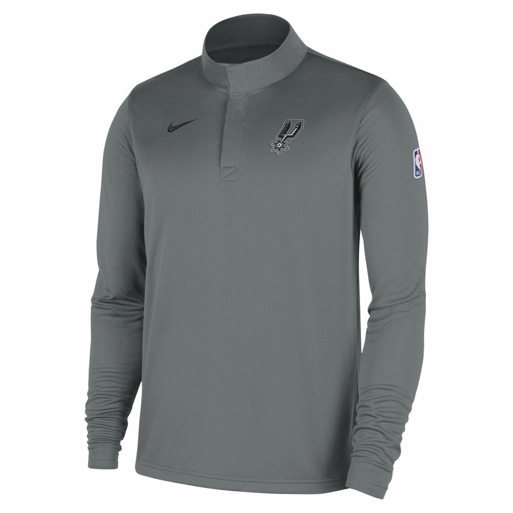 Silver San Antonio Spurs 2025/26 Authentic Coaches Quarter-Zip Dri-Fit Top | NBA